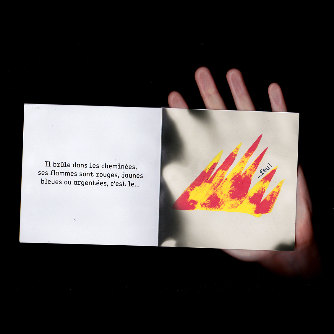 livre animé jeunesse encre thermique feu